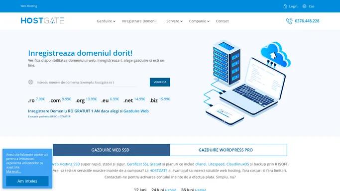 Servicii Web Hosting pe Servere Performante si Securizate - Hostgate.ro