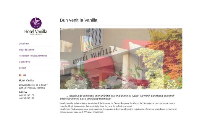 Bun venit la Vanilla — Hotel Vanilla