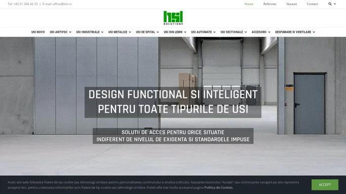 Usi Antifoc | Usi Industriale | Usi Sectionale | Usi de Spital | HSL Solutions