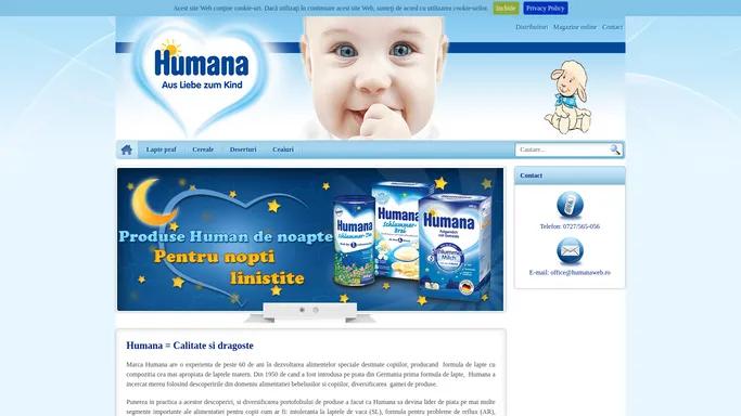 Lapte praf Humana | Importator Humana Romania