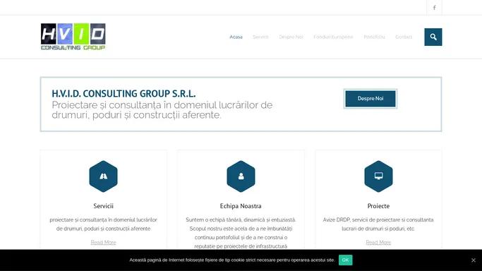 H.V.I.D. CONSULTING GROUP S.R.L. – Proiectare si consultanta in domeniul lucrarilor de drumuri, poduri si constructii aferente.