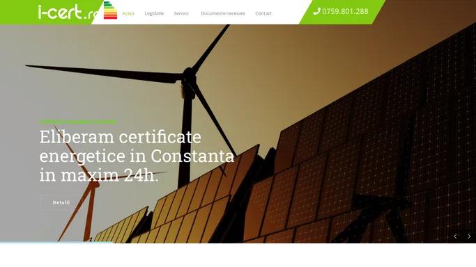 Certificat Energetic Constanta la pret minim. Seriozitate si Promptitudine!