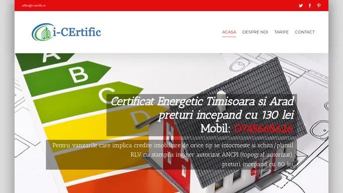 i-CErtific – Certificat Energetic Timisoara