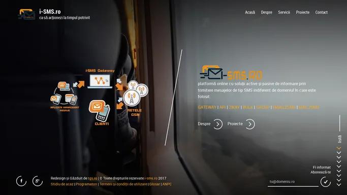 i-SMS.ro | platforma online cu solutii active si pasive de informare prin sms