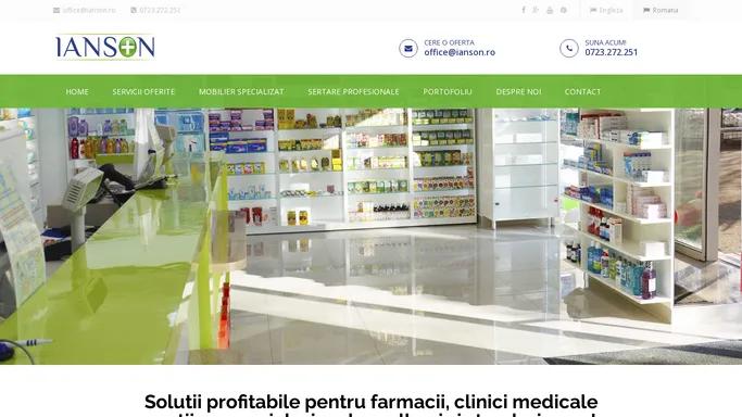 Mobilier si solutii pentru farmacii, clinici medicale si spatii comerciale | Ianson.ro
