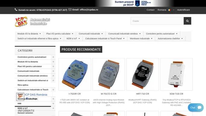 ICP DAS - Automatizari industriale, achizitii de date, comunicatii - ICP DAS Romania