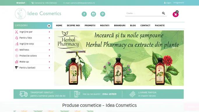 Alege Idea Cosmetics pentru produse cosmetice de calitate