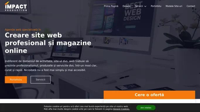 Creare site web profesional si magazine online • Impact Production