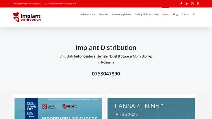 Distribuitor NobelBiocare si AlphaBio in Romania - Implant Distribution