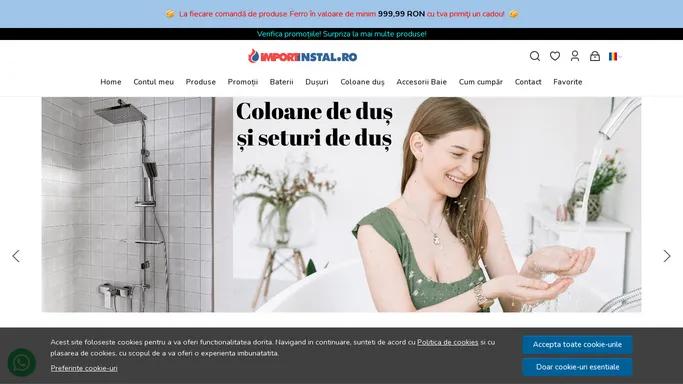 IMPORTINSTAL.RO - chiuvete moderne, baterii, robinete, echipamente instalatii sanitare si incalzire