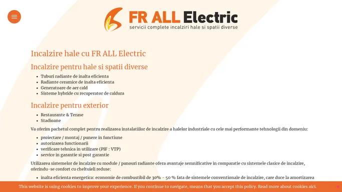 Incalzire hale cu FR ALL Electric - Incalzire Hale