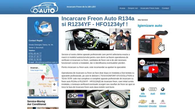 Incarcare Freon Auto - Reparatii Aer Conditionat Auto