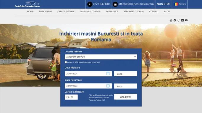 Inchirieri Auto Masini Bucuresti - Rent A car Bucuresti