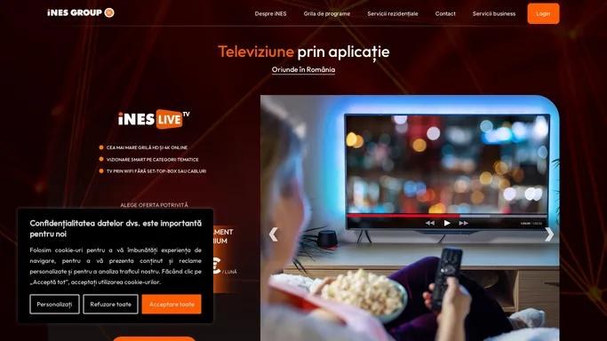 iNES - Televiziune prin aplicatie oriunde in Romania