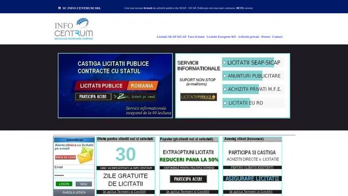 Licitatii achizitii publice SEAP SICAP Romania