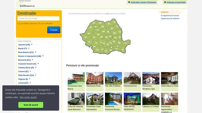 Cazare pensiuni, vile si hoteluri | Cazare in Romania