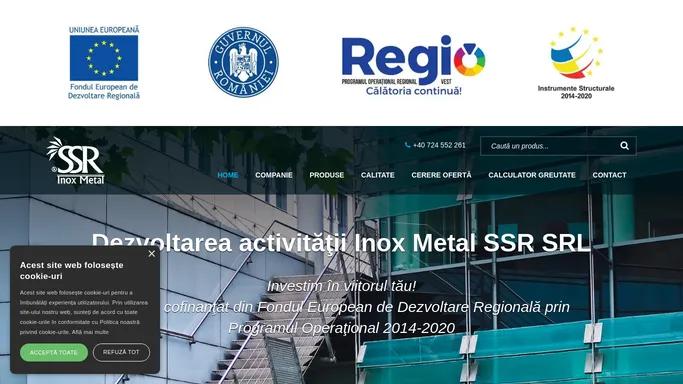 SSR Inox Metal - Depozit bara inox - tabla inox - teava inox