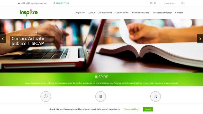 Inspire Partner | Cursuri – Programe de formare profesionala