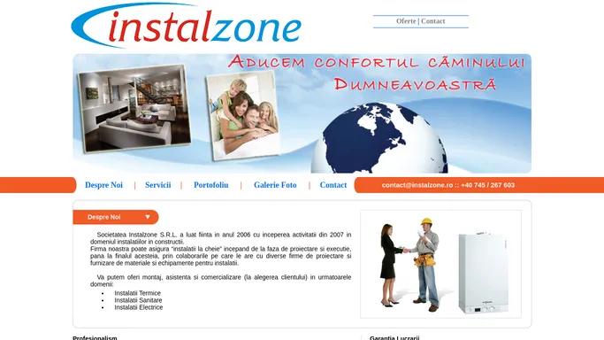 Instalzone - Societate specializata pe instalatii sanitare, termice si electrice.