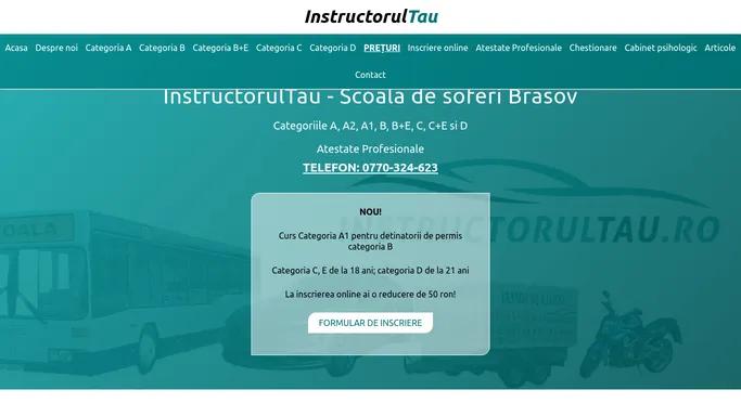Scoala de soferi Brasov InstructorulTau | categoria A B C E D