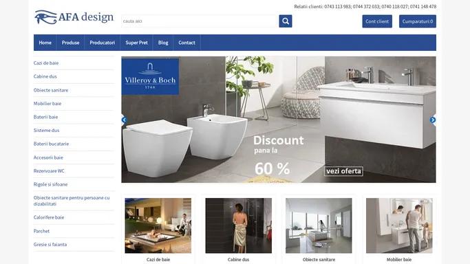 Afa Design | Obiecte sanitare de lux, mobilier baie, cazi, gresie