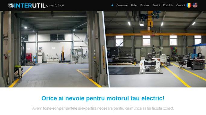 Reparatii motoare electrice, bobinare, echilibrare rotor - InterUtil