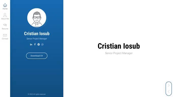 Cristian Iosub - Senior Project Manager & Product Owner