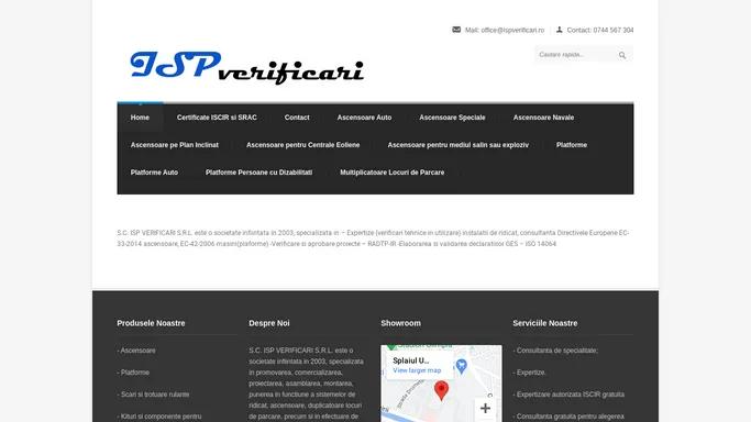 ISP Verificari Ascensoare, Platforme, Scari si Trotuare Rulante - ISP VERIFICARI