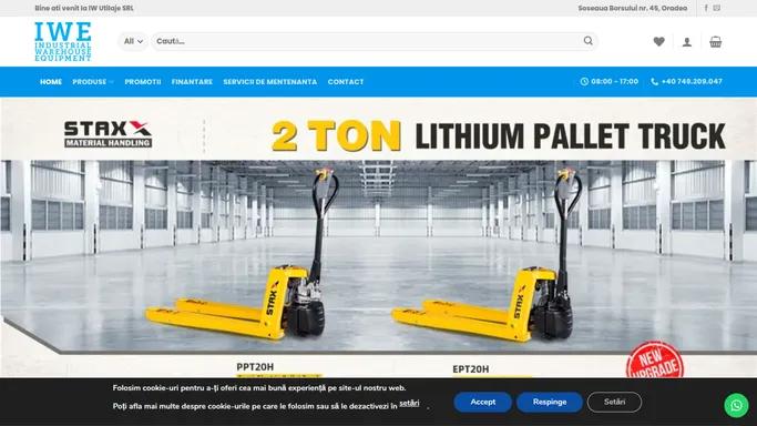IWE - Transpalet, stivuitor, liza si accesorii