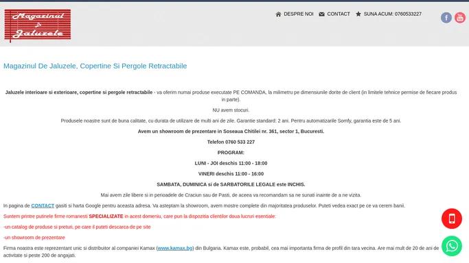 Magazinul De Jaluzele, Copertine Si Pergole Retractabile