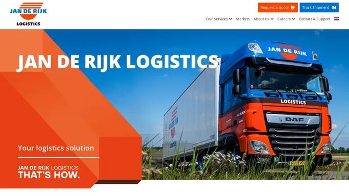 Jan de Rijk Logistics - THAT'S HOW.