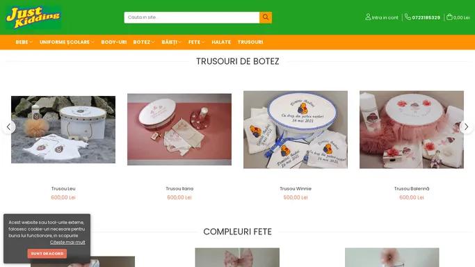Just Kidding: Trusouri de Botez | Haine pentru copii | Uniforme Scolare