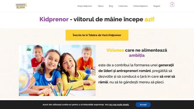 Academia Kidprenor - program de educatie antreprenoriala pentru copii