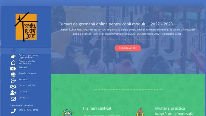 Cursuri germana online pentru copii » Modulul 1 2022-2023