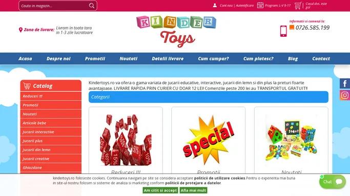 Jucarii online copii si bebelusi, preturi mici pentru pitici | KinderToys.ro