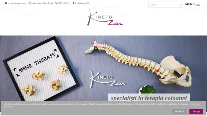 Kineto Zen, Tratamente kineto terapeutice mana, coloana vertebrala