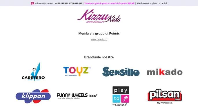 Landing page kizzu - Distribuitor oficial exclusiv in Romania pentru: Caretero, Toyz, Sensillo, Mikado, Funny Wheels, Klippan, PlayTo - KIZZU TRADE SRL