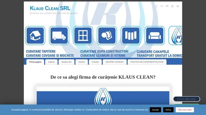 Klaus Clean SRL – Servicii de curatenie din Piatra-Neamt