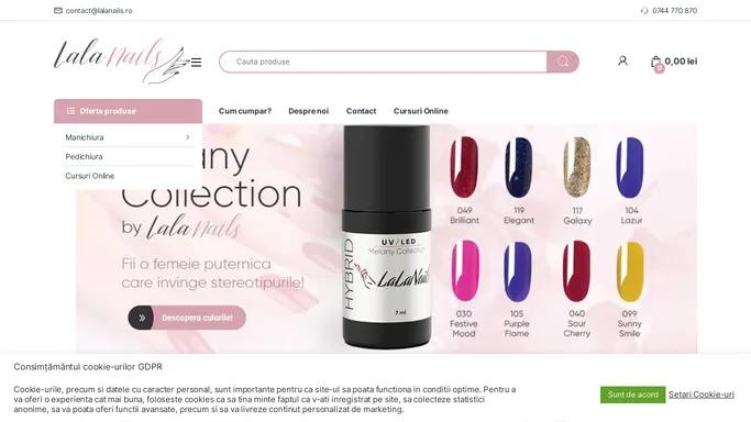 LalaNails.ro - Produse cosmetice profesionale pentru unghii - LalaNails.ro