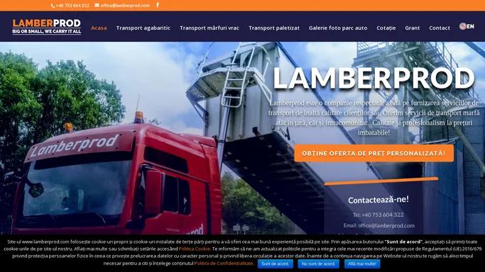 Lamberprod | Transport marfa | Transport agabaritic | Transport special