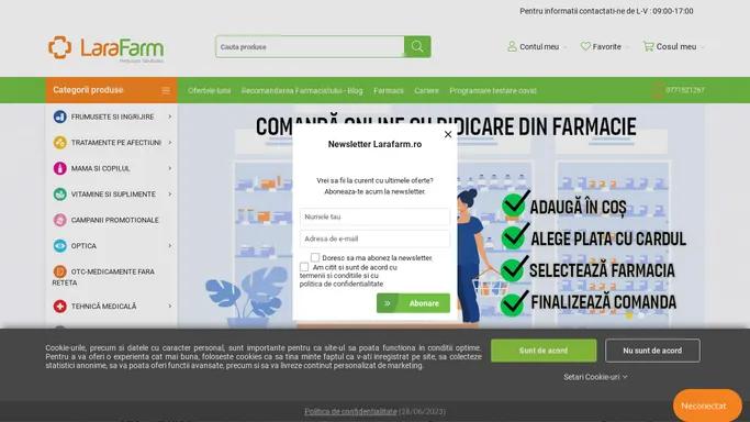 LaraFarm - Farmacie Online cu Oferte si Cadouri - Comanda Acum!