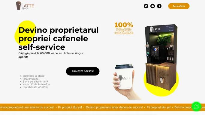 Latte Romania | Cafenele Self-service | Coffee to go