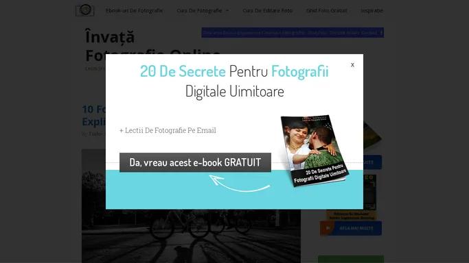 Invata Fotografie Online - Lectii si cursuri de fotografie online