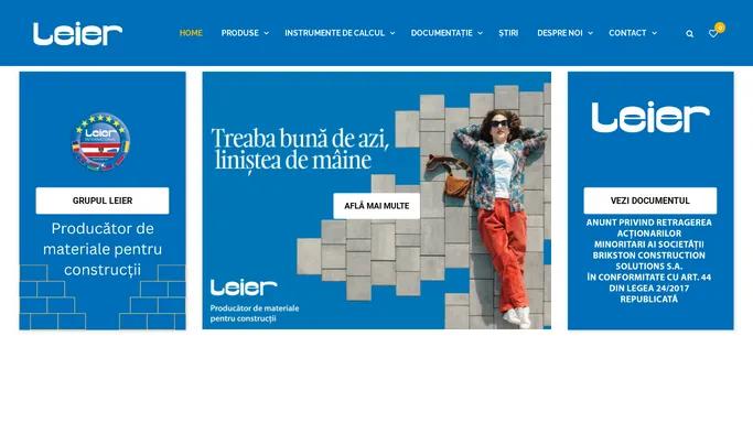Leier Romania - Producator de materiale pentru constuctii