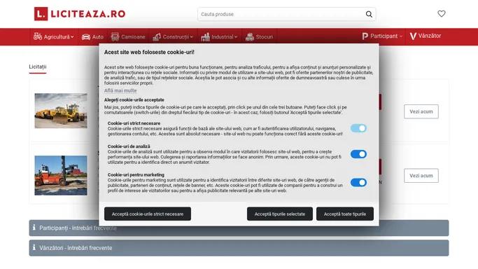 liciteaza.ro - Utilaje agricole, echipamente industriale, containere