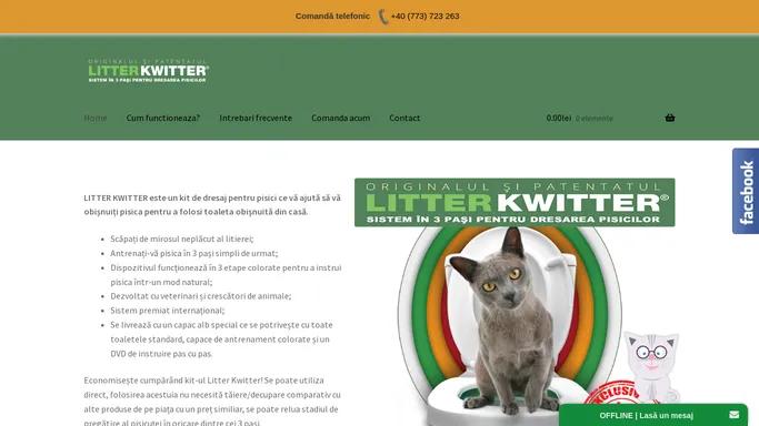 LITTER KWITTER - sistem in 3 pasi pentru dresarea pisicilor