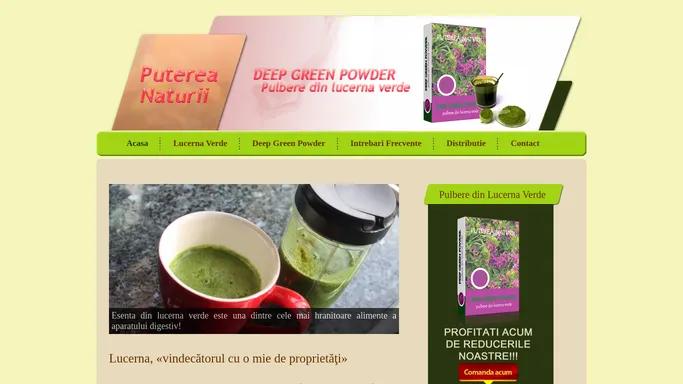 Lucerna Verde - Puterea Naturii | Deep Green - Pulbere din Lucerna Verde