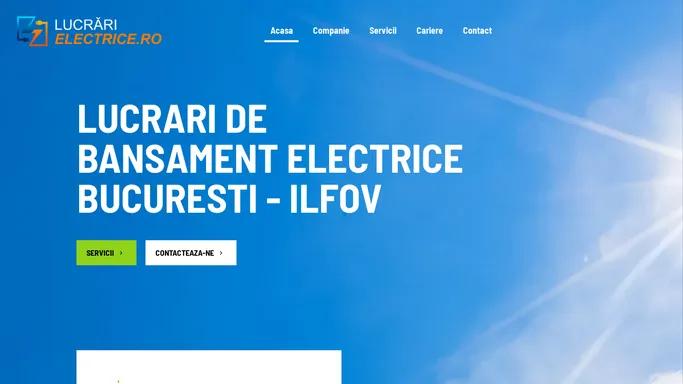 Bransament electrice Ilfov