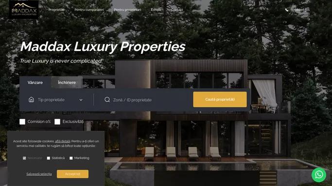 MADDAX Luxury Properties - Agentie imobiliara