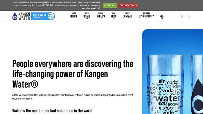 People everywhere are discovering the life-changing power of Kangen Water® | AESPA GLOBAL SRL • Program magazin: Luni - Vineri: 10:00 - 18:00, B-dul. Iancu de Hunedoara nr.37, Bucuresti. Comenzi consumabile si accesorii: 0738.44.44.88, Bucuresti Romania